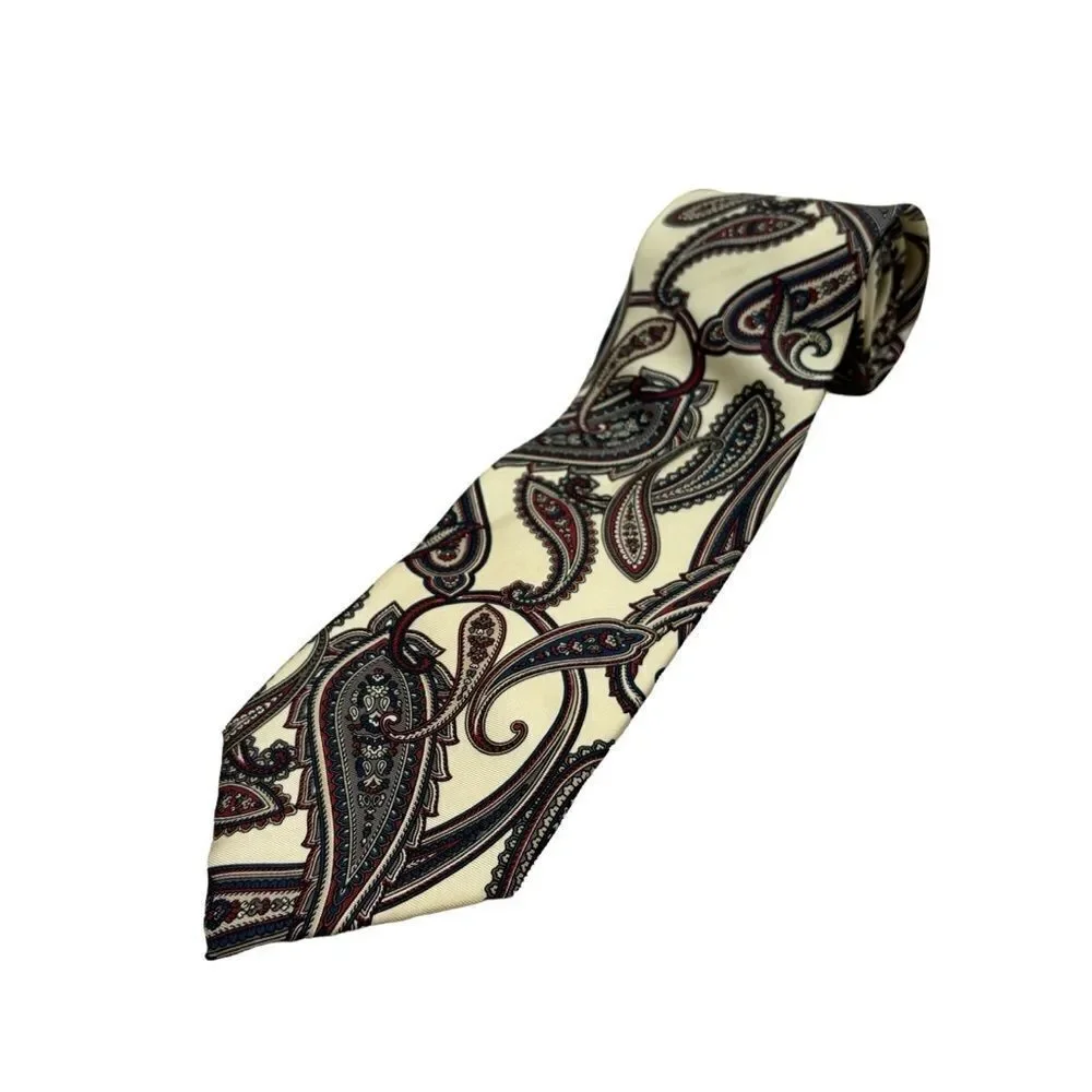 Men’s Vintage Christian Dior 100% Silk Paisley Print‎ Tie